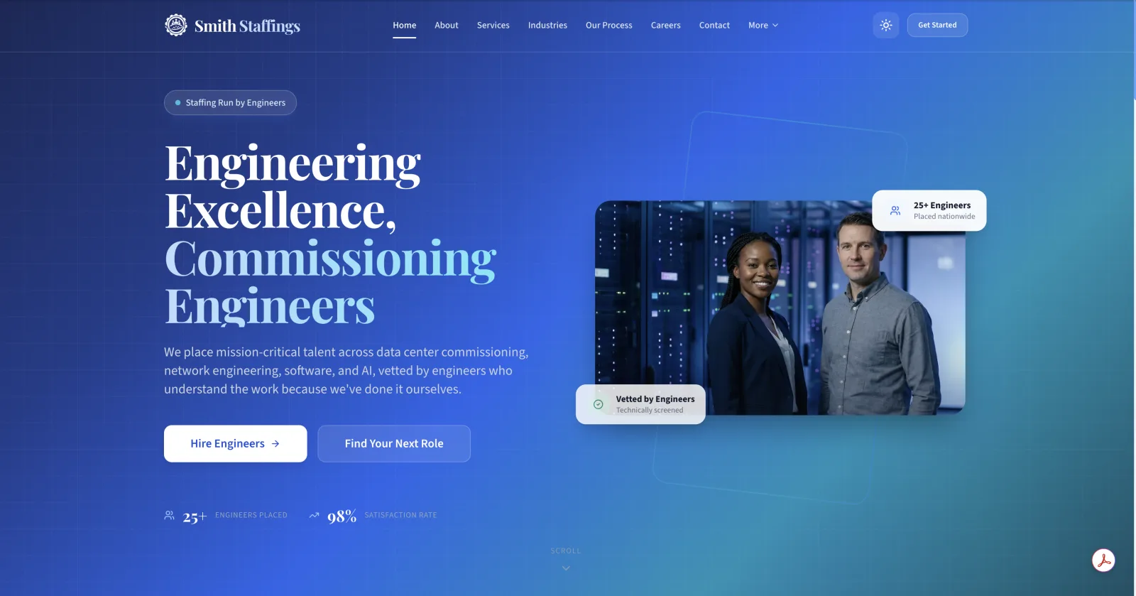 Smith Staffings website preview